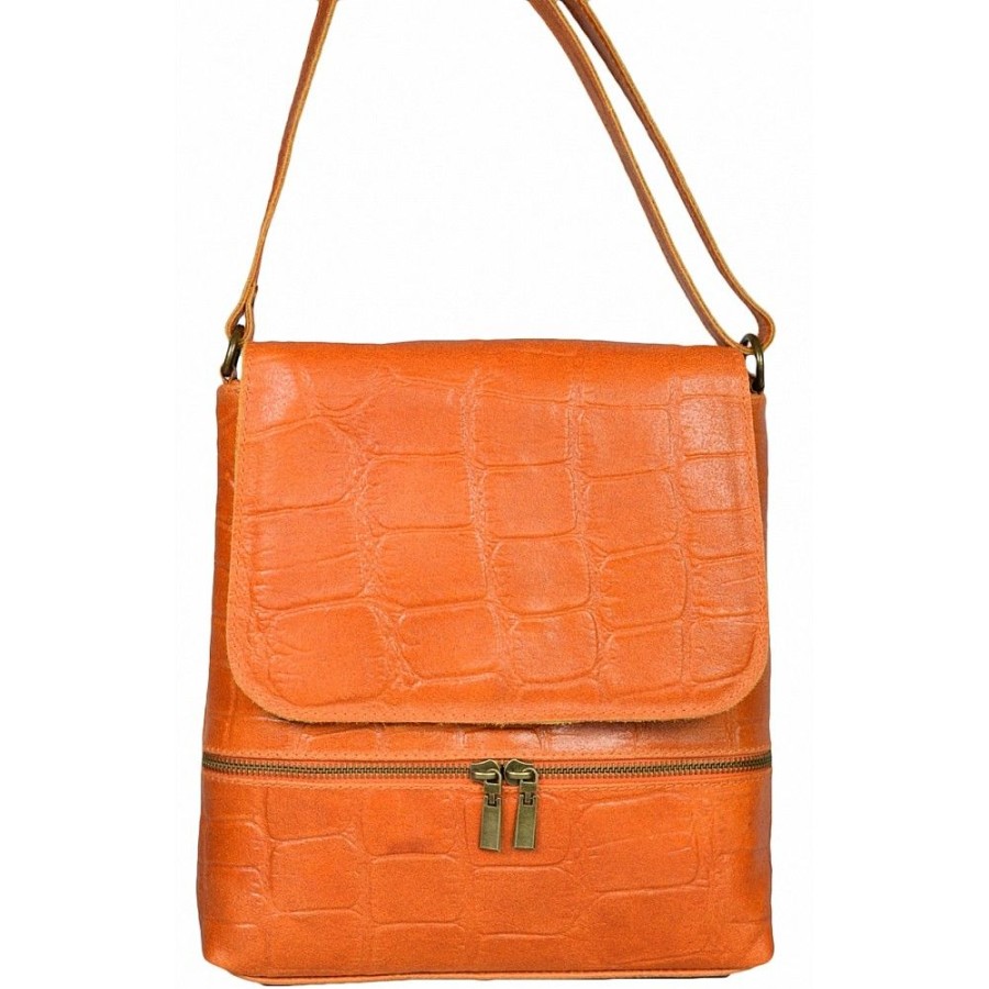 VERA Cross Body Handbags | Vera Italy "Donna" Orange