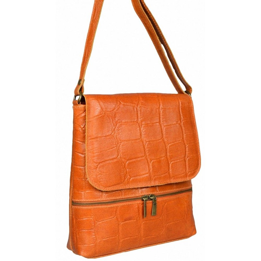 VERA Cross Body Handbags | Vera Italy "Donna" Orange