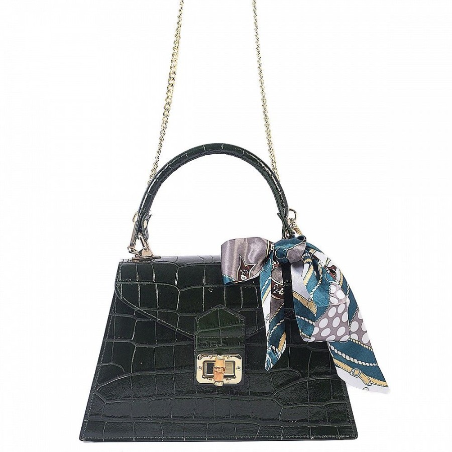 VERA Small Handbags | Vera Italy "Adhara" Dark Green