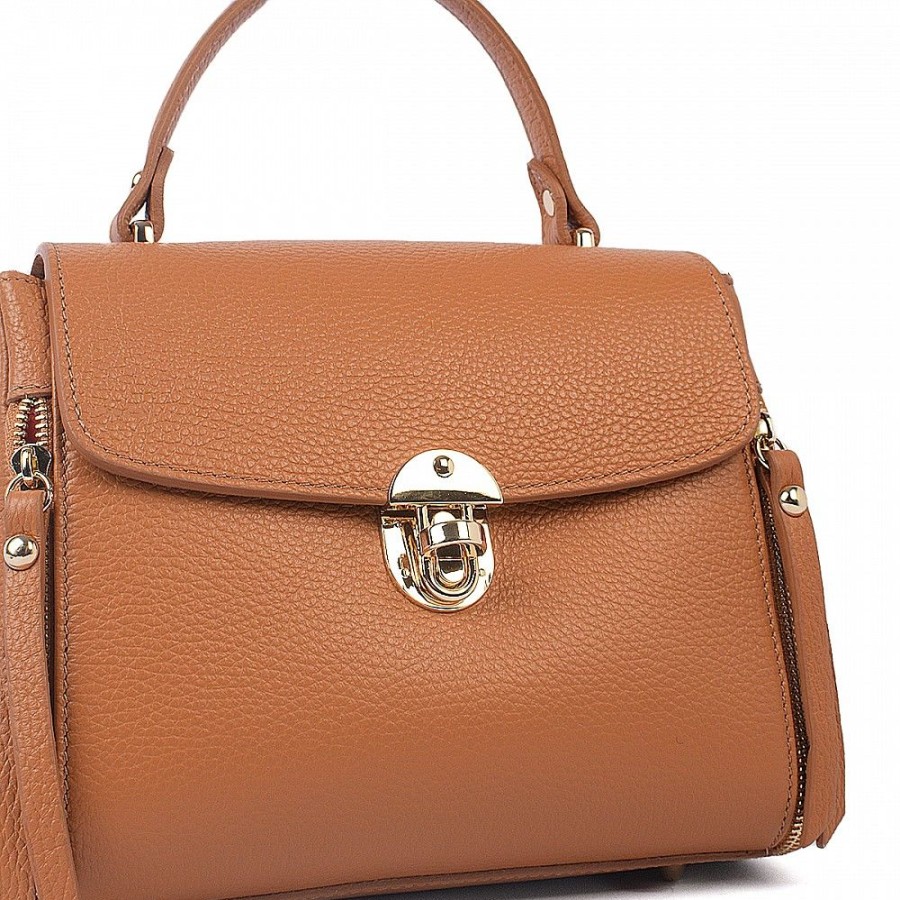 VERA Cross Body Handbags | Vera Italy "Ashira" Cognac