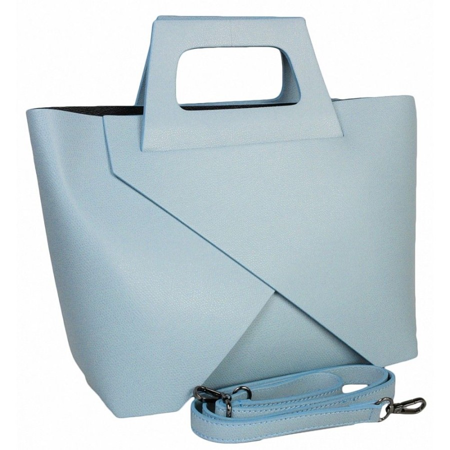 VERA Large Handbags | Vera Italy "Zaiga" Light Blue