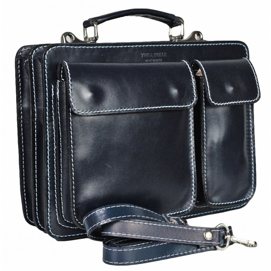 VERA Briefcases | Vera Italy "Felipe" Dark Blue