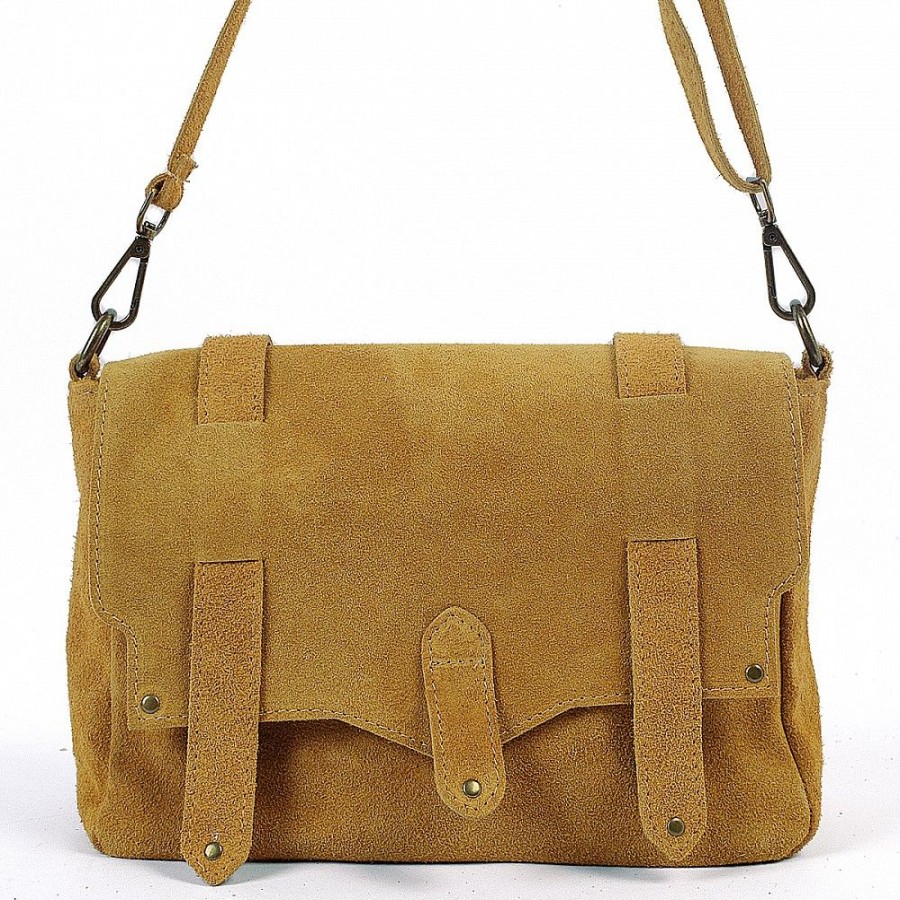 VERA Cross Body Handbags | Vera Italy "Batista" Mustard