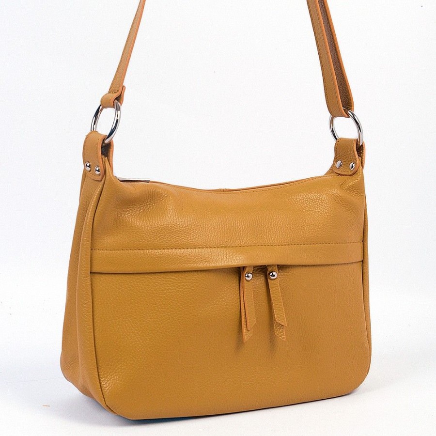 VERA Cross Body Handbags | Vera Italy "Telicia" Mustard