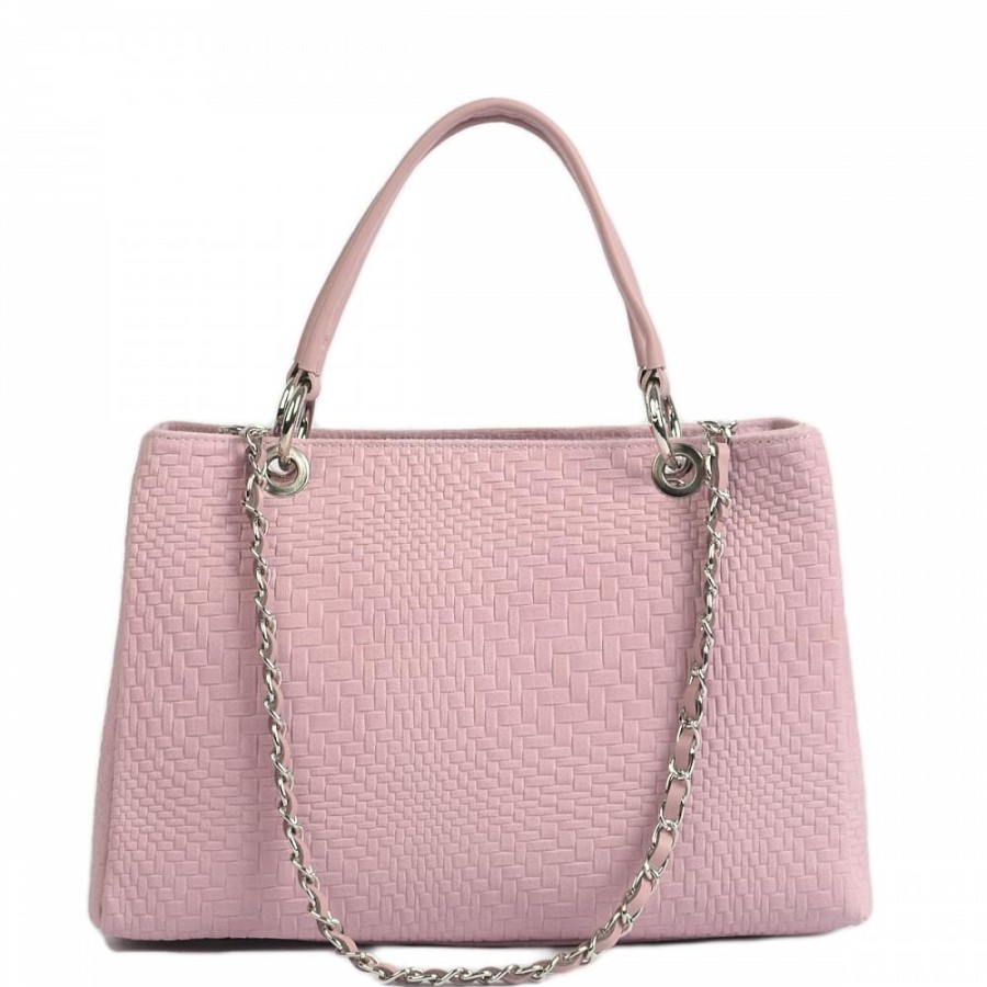 VERA Large Handbags | Vera Italy "Rosly" Pink