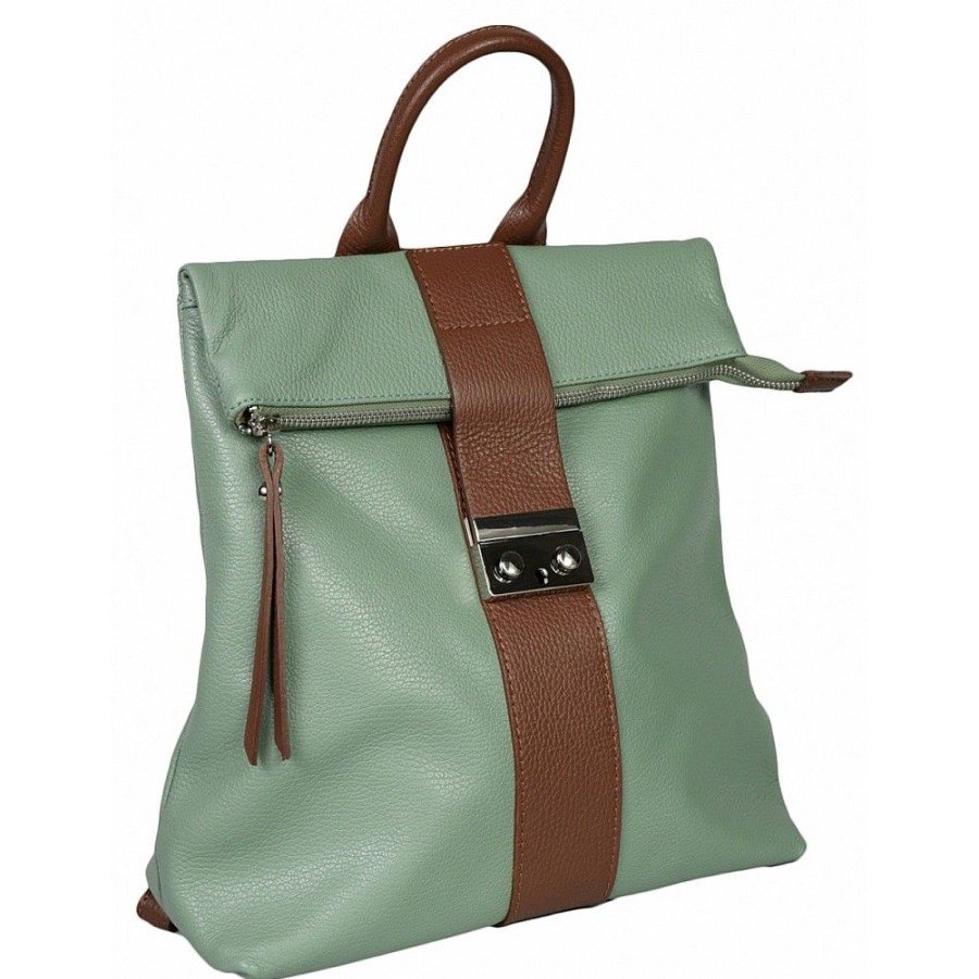 VERA Leather Backpacks | Vera Italy "Lavita" Mint