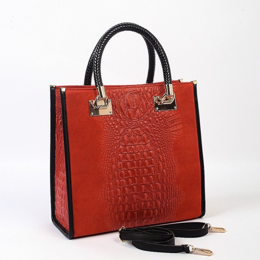 VERA Formal Handbags | Vera Italy "Betonika" Red