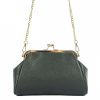 VERA Formal Handbags | Vera Italy "Moseta" Dark Green