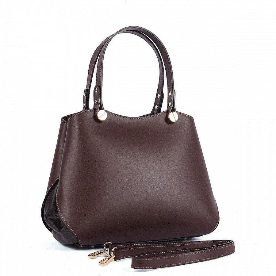 VERA Large Handbags | Vera Italy "Aleja" Chocolate