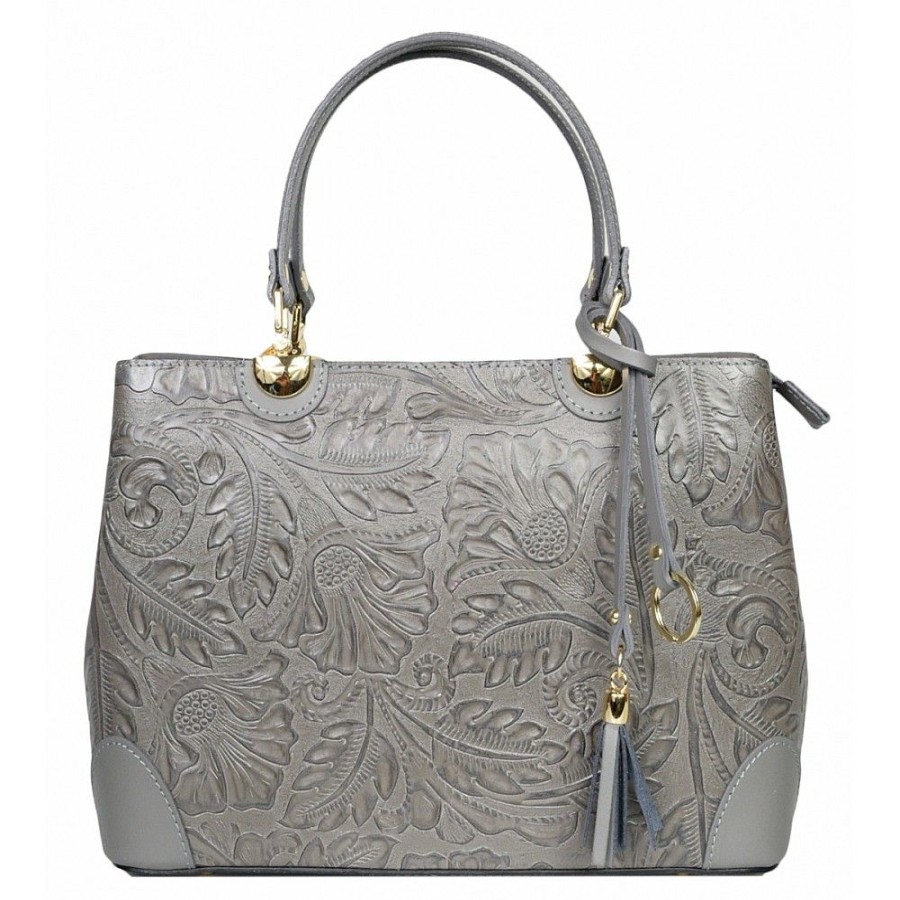 VERA Large Handbags | Vera Italy "Perarda" Grey