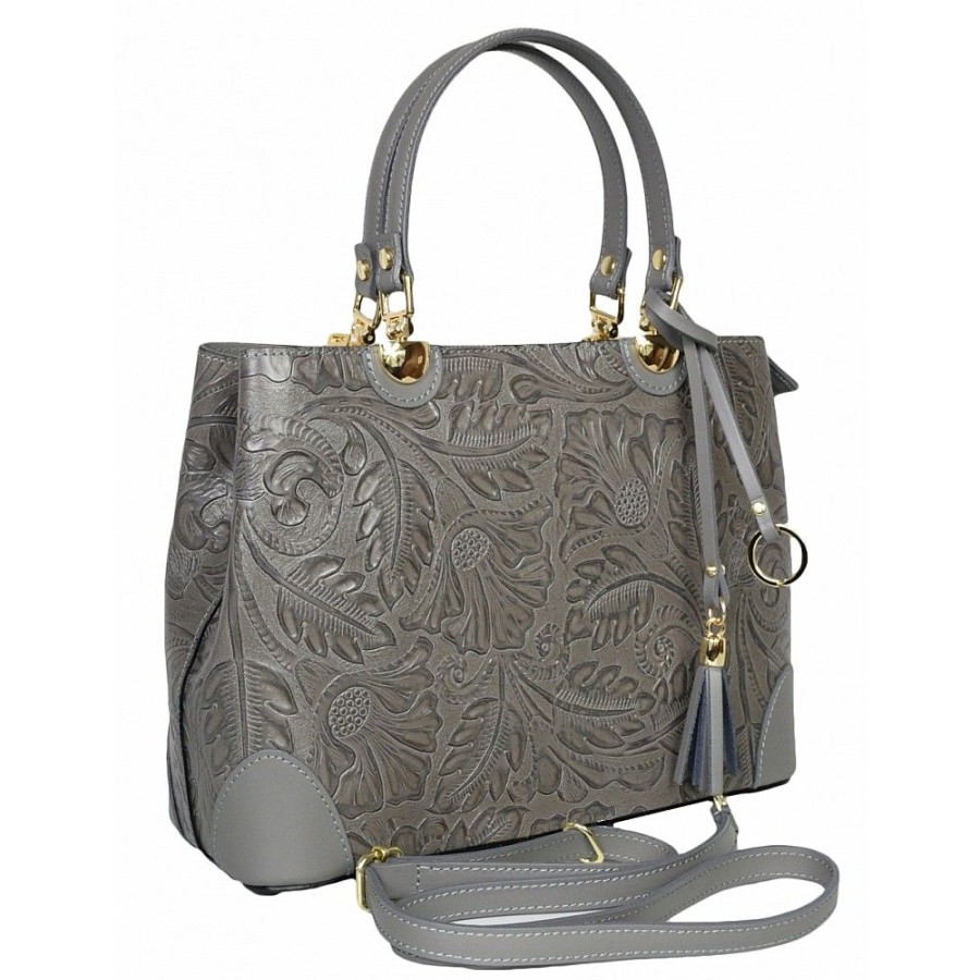 VERA Large Handbags | Vera Italy "Perarda" Grey