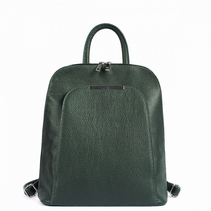 VERA Leather Backpacks | Vera Italy "Akima" Dark Green