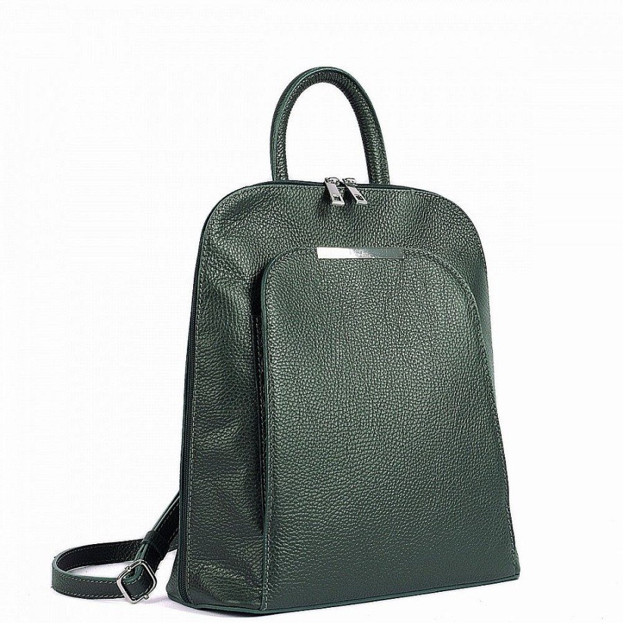 VERA Leather Backpacks | Vera Italy "Akima" Dark Green