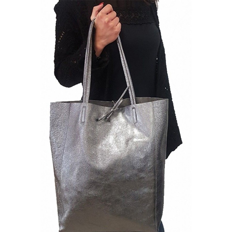 VERA Large Handbags | Vera Italy "Nicia" Graphite