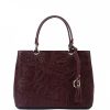 VERA Large Handbags | Vera Italy "Lavanda" Bordeaux