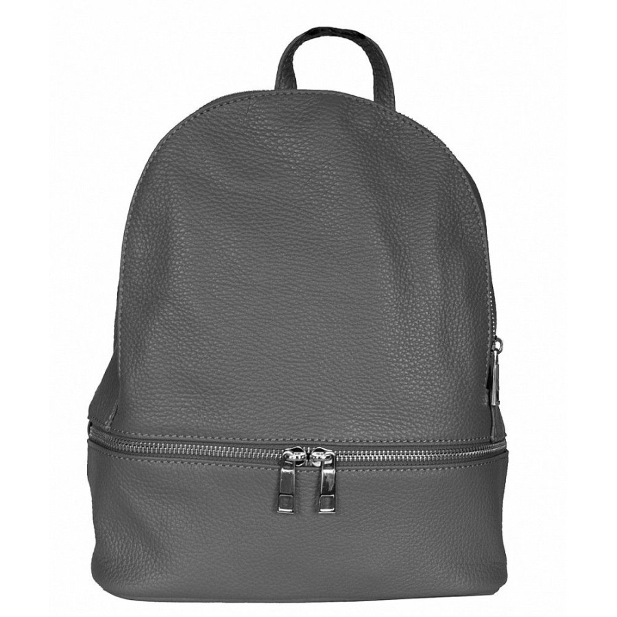 VERA Leather Backpacks | Vera Italy "Foka" Dark Grey