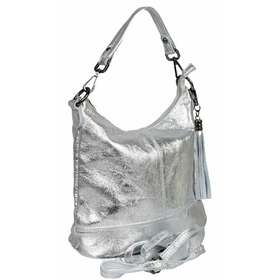 VERA Cross Body Handbags | Vera Italy "Srebresta" Silver