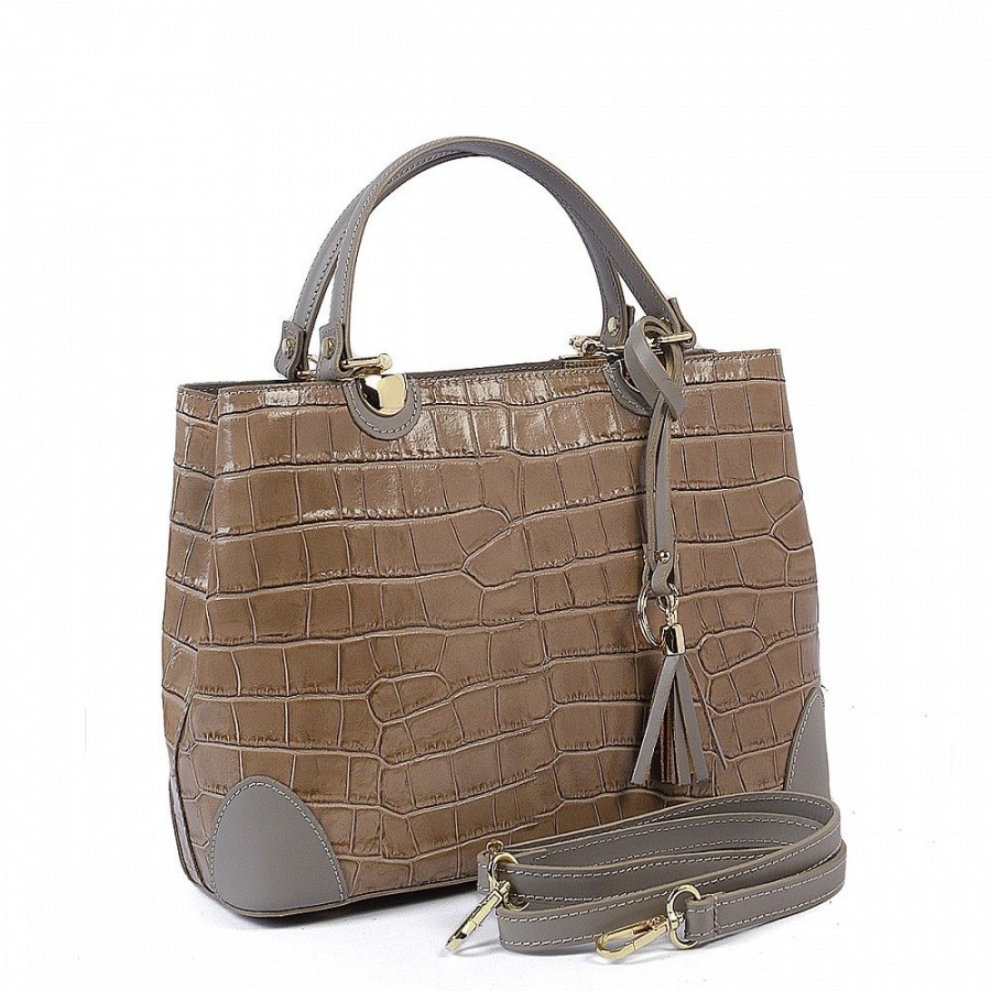 VERA Large Handbags | Vera Italy "Adda" Cappuccino