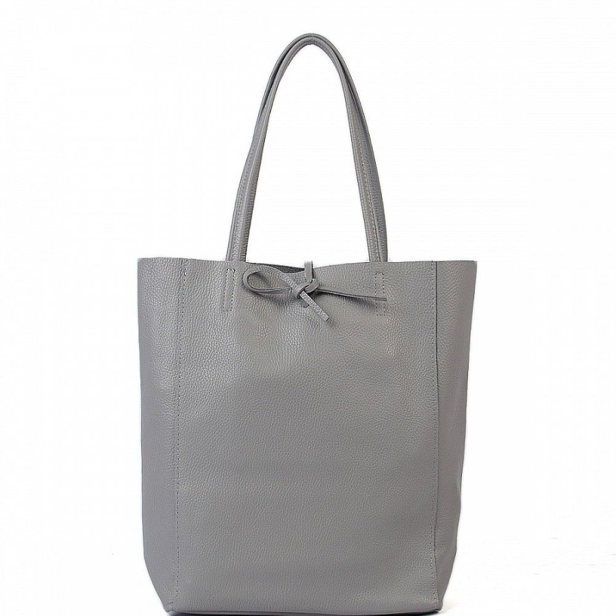 VERA Large Handbags | Vera Italy "Momma" Light Grey