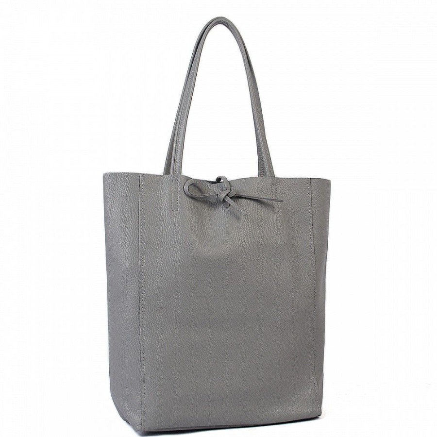 VERA Large Handbags | Vera Italy "Momma" Light Grey