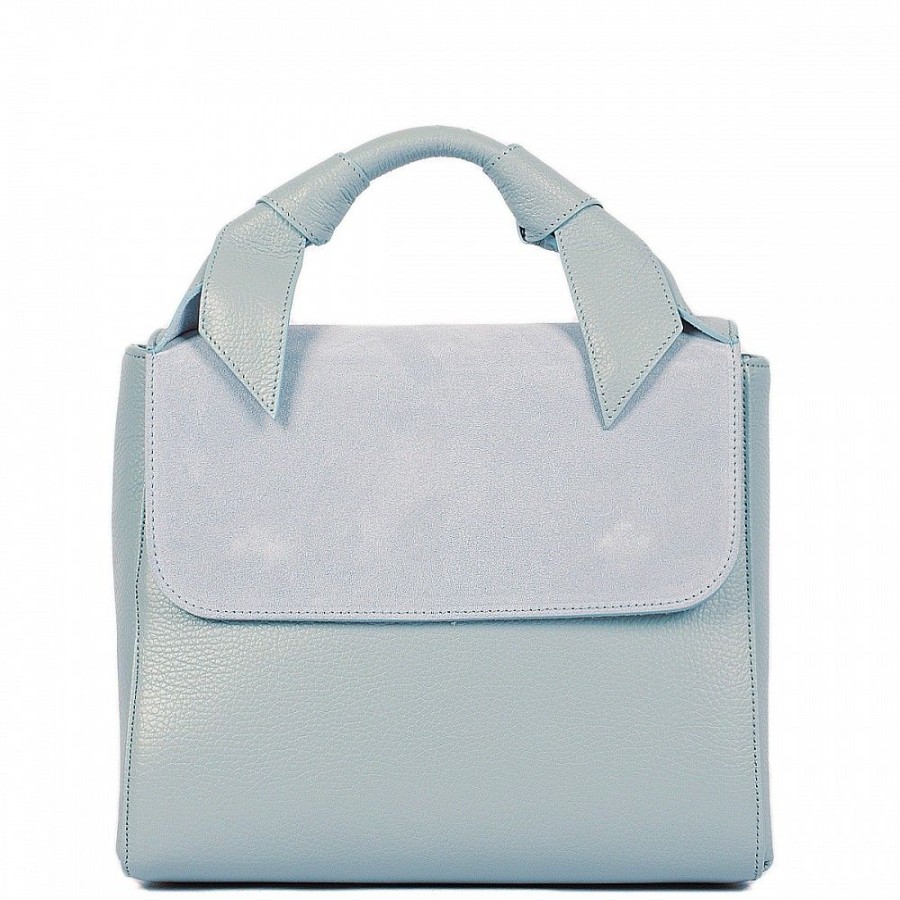 VERA Cross Body Handbags | Vera Italy "Peletra" Light Blue