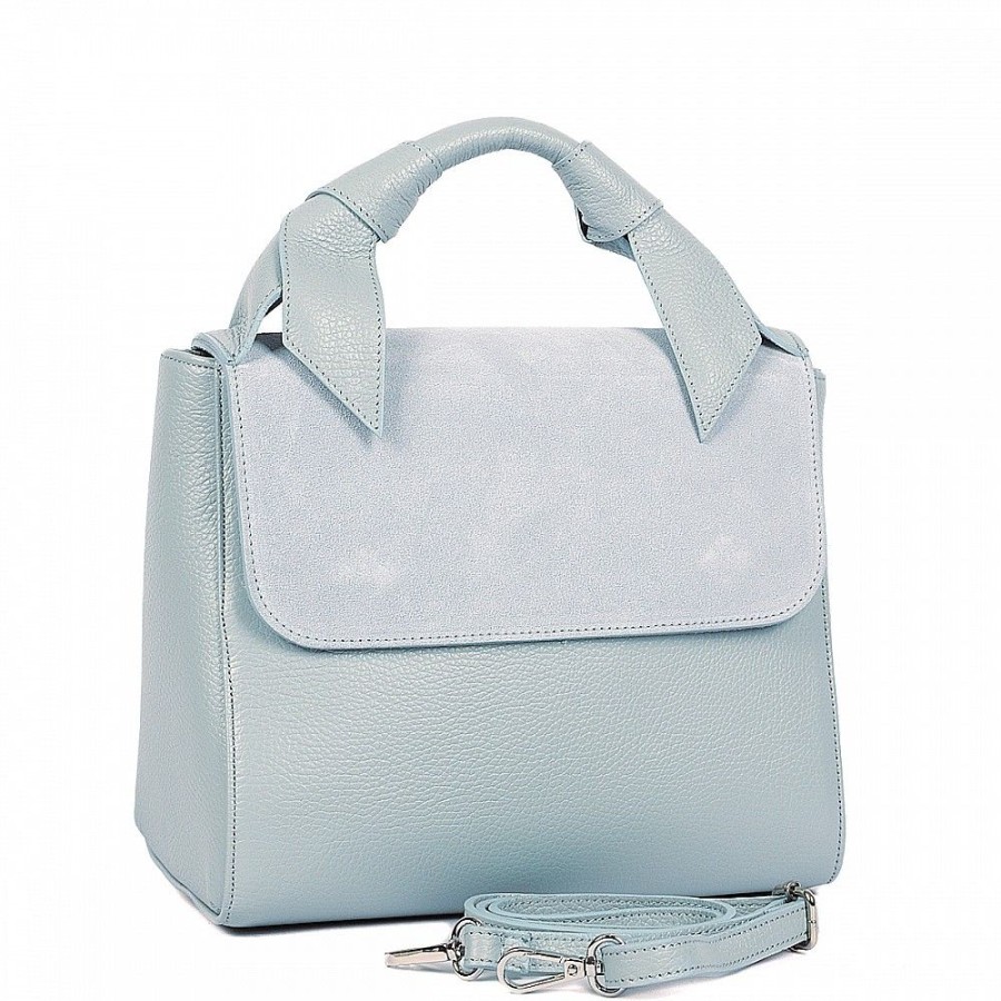 VERA Cross Body Handbags | Vera Italy "Peletra" Light Blue