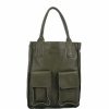 VERA Large Handbags | Vera Italy "Osla" Dark Green