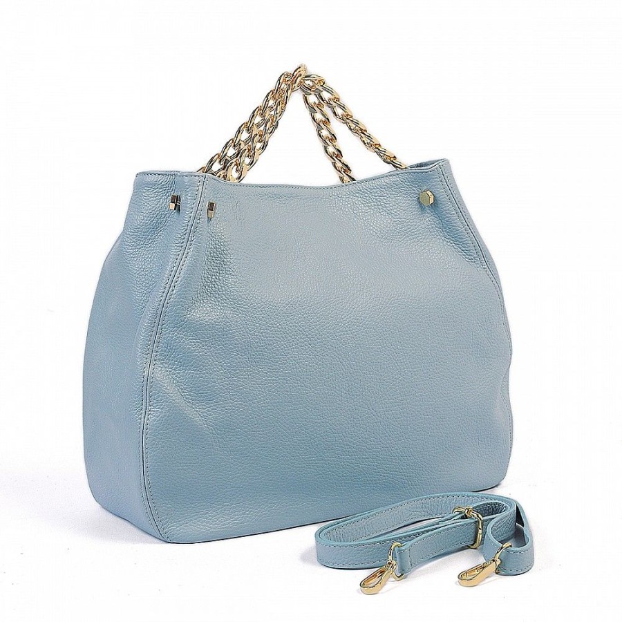 VERA Large Handbags | Vera Italy "Venturia" Light Blue